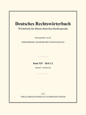 cover image of Deutsches Rechtswörterbuch